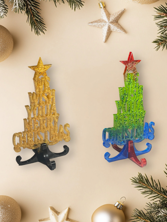 Festive Glow Resin Tree