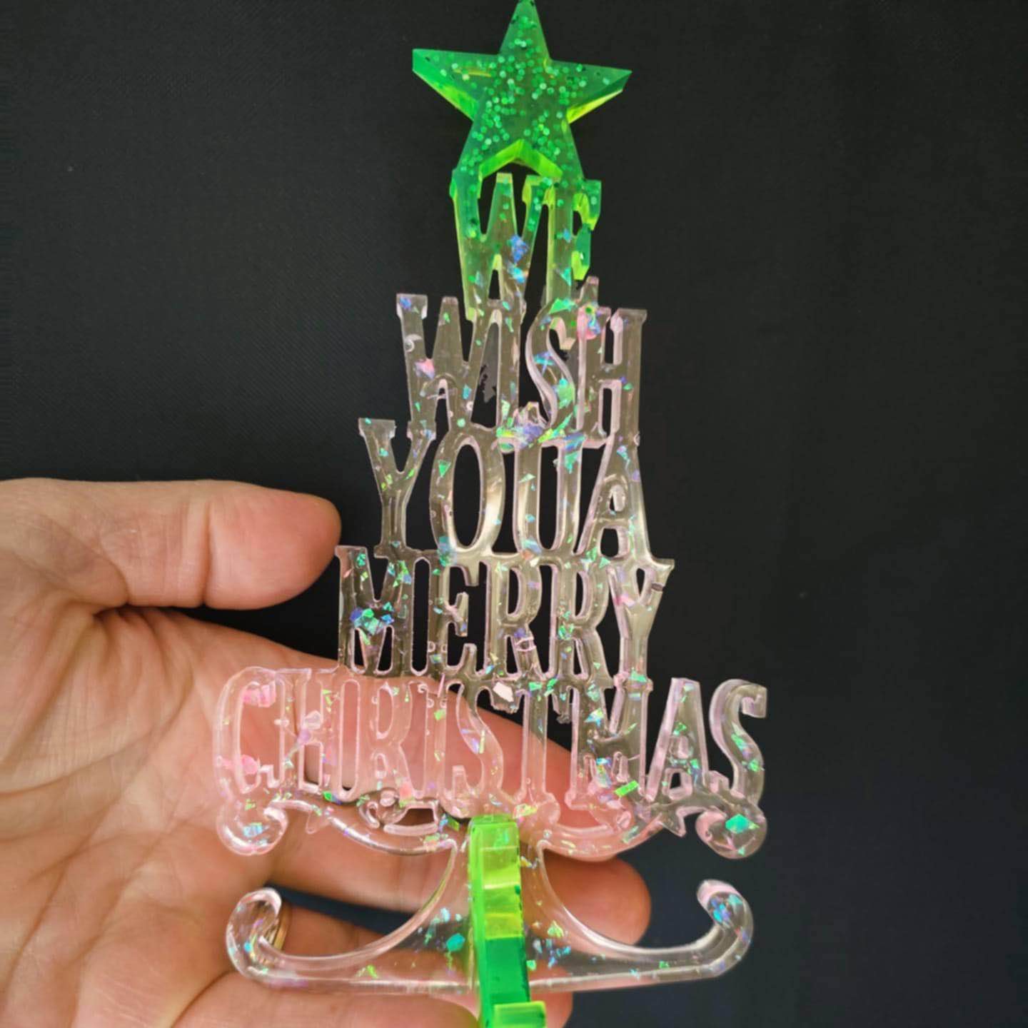 Festive Glow Resin Tree